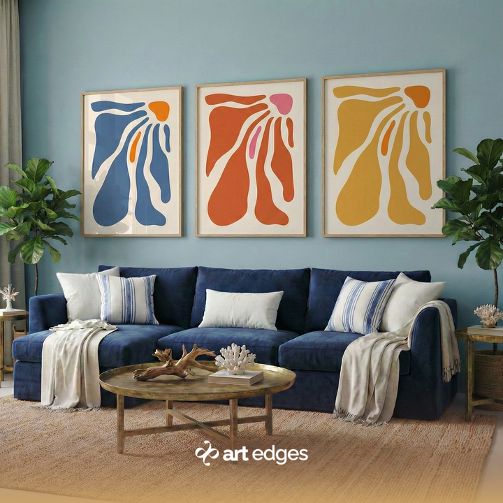 Aesthetic & Modern Geometric Lines — Premium Framed Wall Art by Art Edges