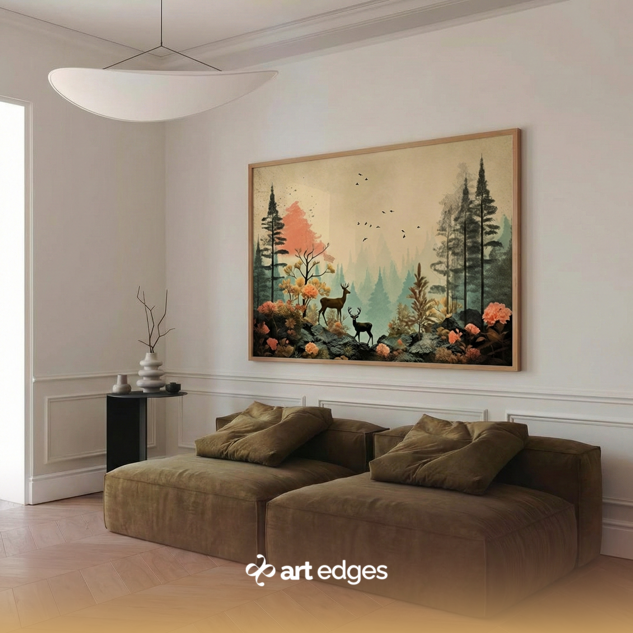 Mystical Nature Oil Painting Style — Premium Framed Wall Art by Art Edges