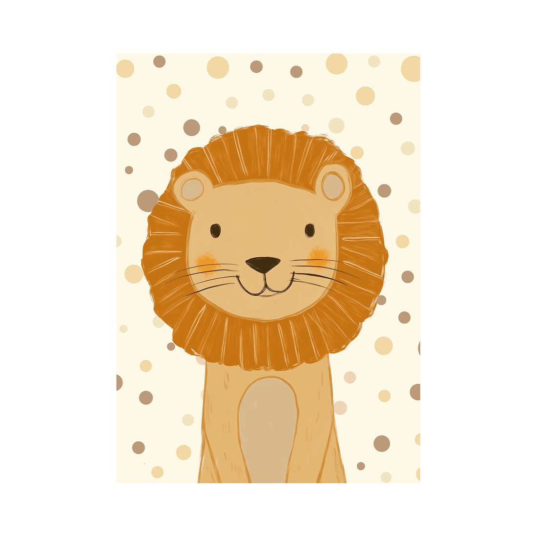 Cute Little Lion — Premium Framed Wall Art by Art Edges