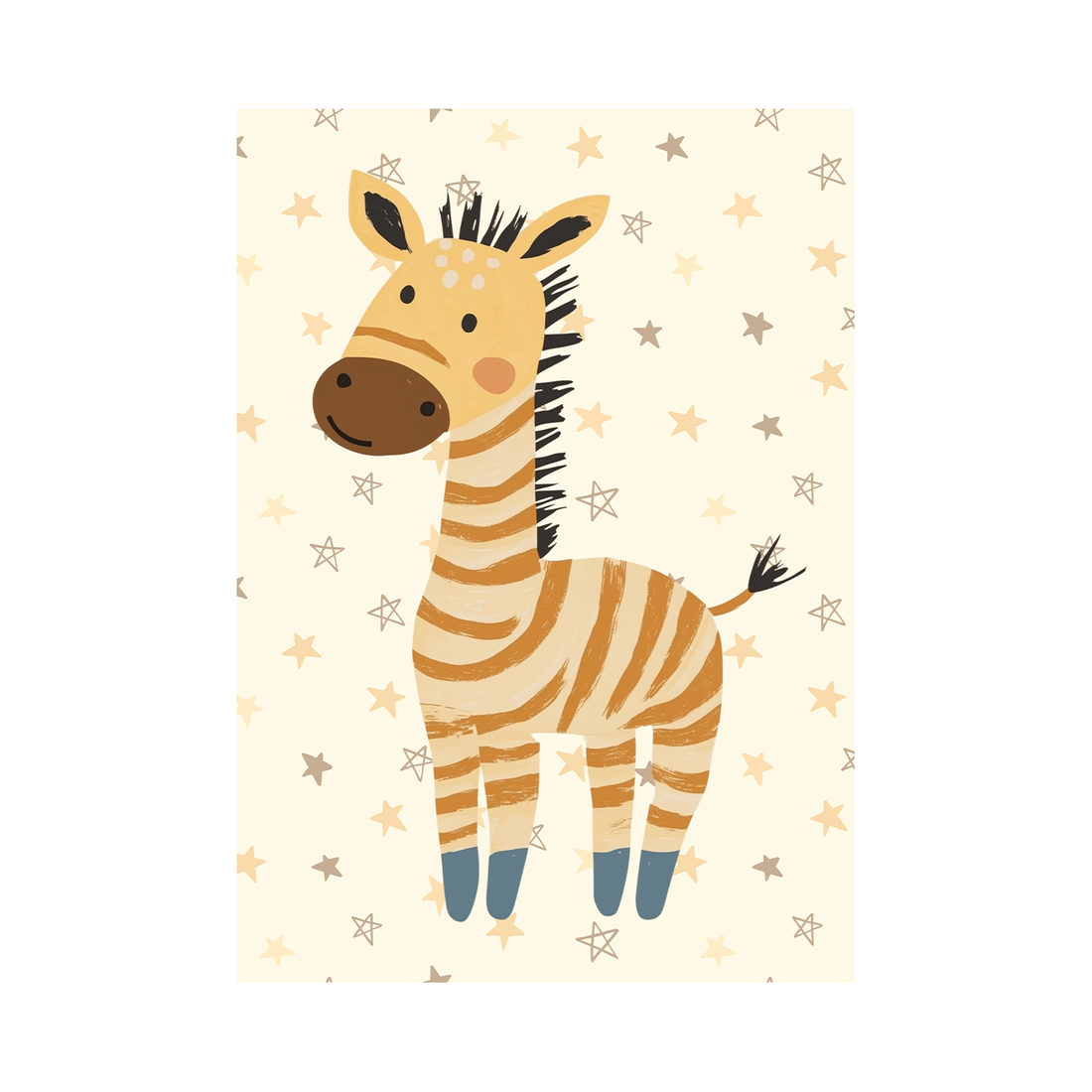 Cute Starry Giraffe — Premium Framed Wall Art by Art Edges