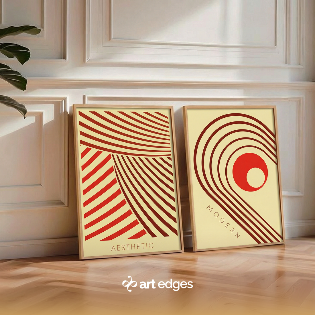 Arches, Sun & Geometric Shapes — Premium Framed Wall Art by Art Edges