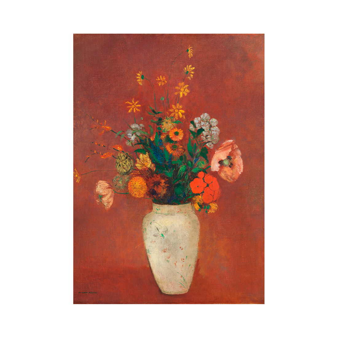 Odilon Redon Flowers in a Chinese Vase — Premium Framed Wall Art by Art Edges