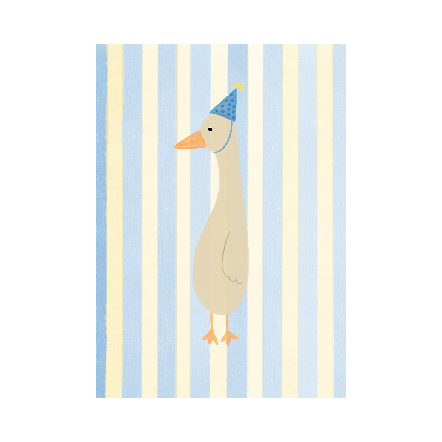 Party Goose Striped — Premium Framed Wall Art by Art Edges