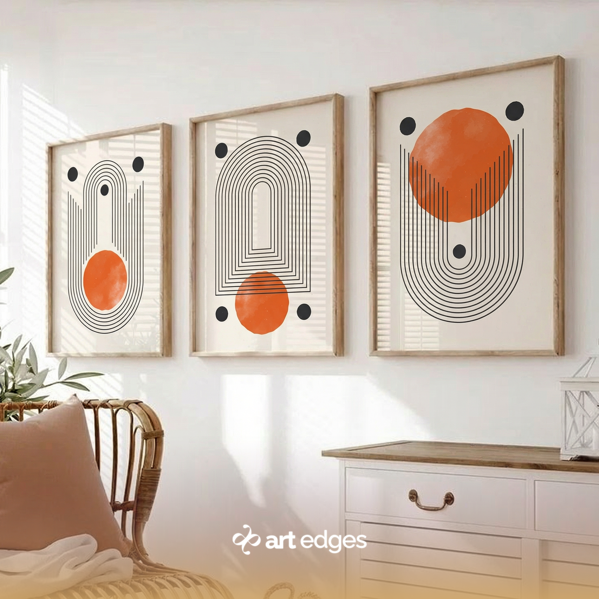 Century Modern Boho Wall Art — Premium Framed Wall Art by Art Edges