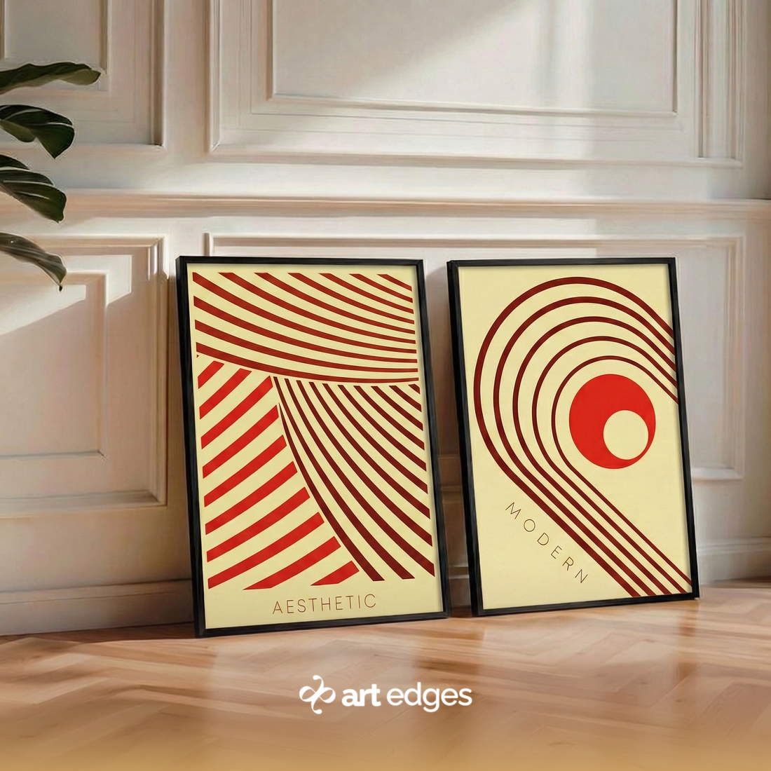 Arches, Sun & Geometric Shapes — Premium Framed Wall Art by Art Edges