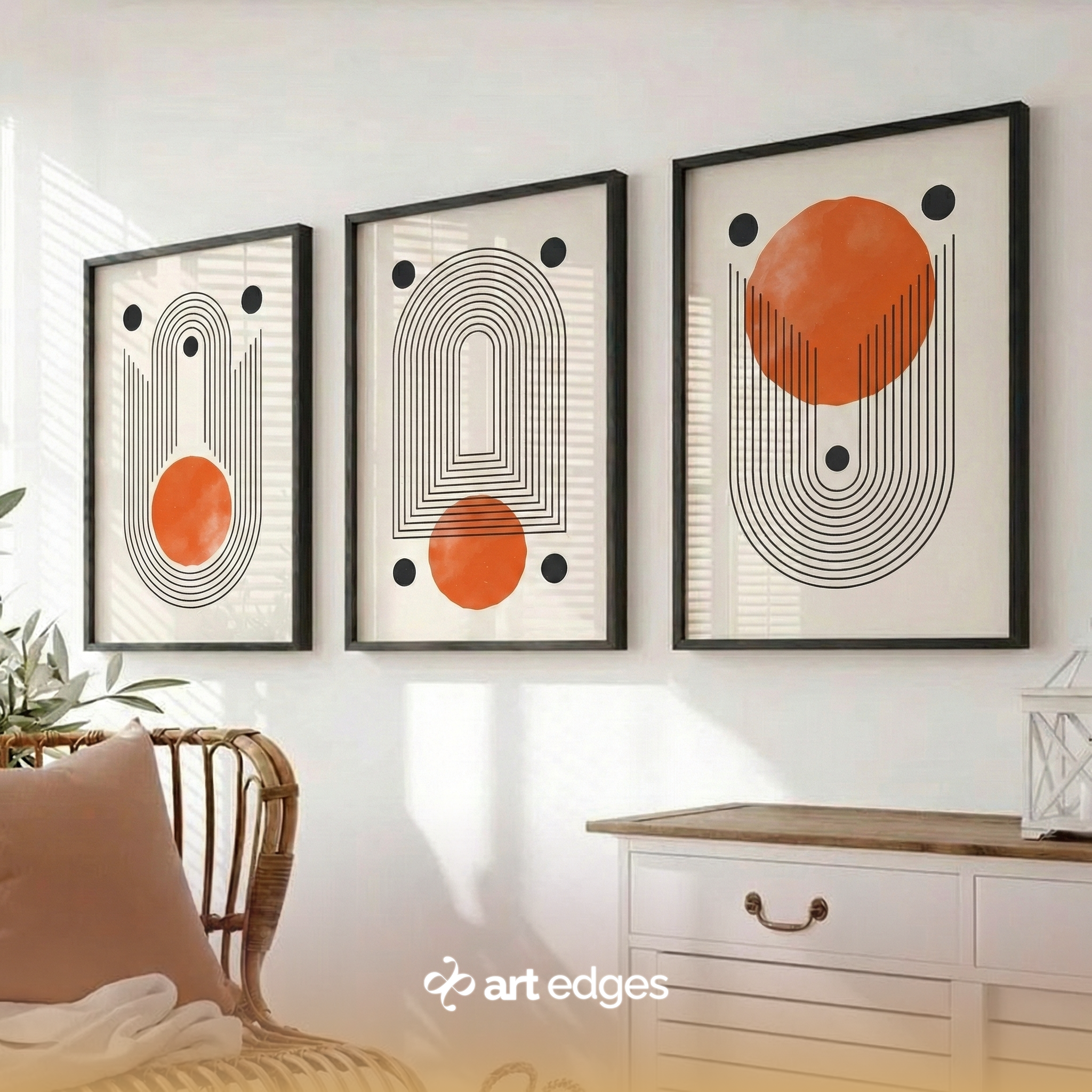 Century Modern Boho Wall Art — Premium Framed Wall Art by Art Edges