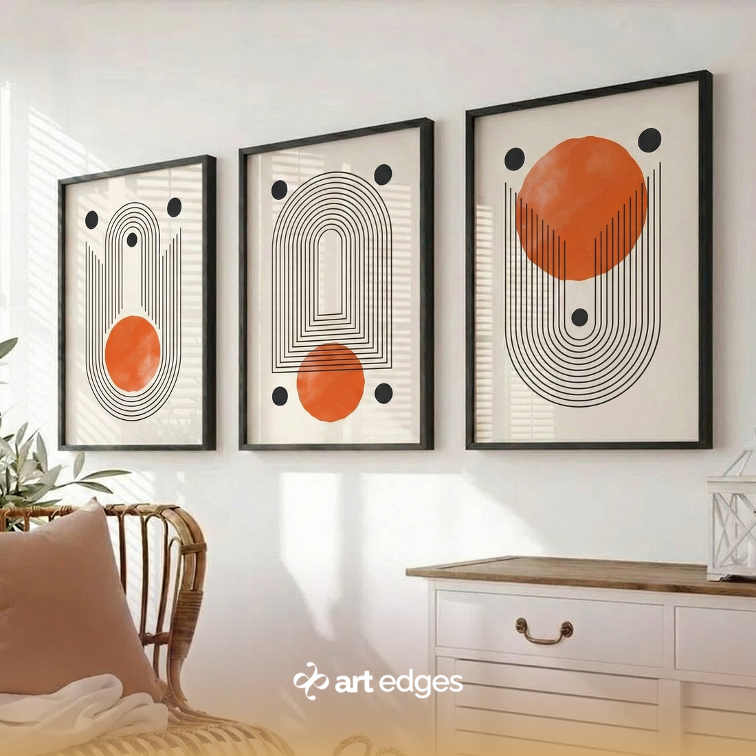 Century Modern Boho Wall Art — Premium Framed Wall Art by Art Edges