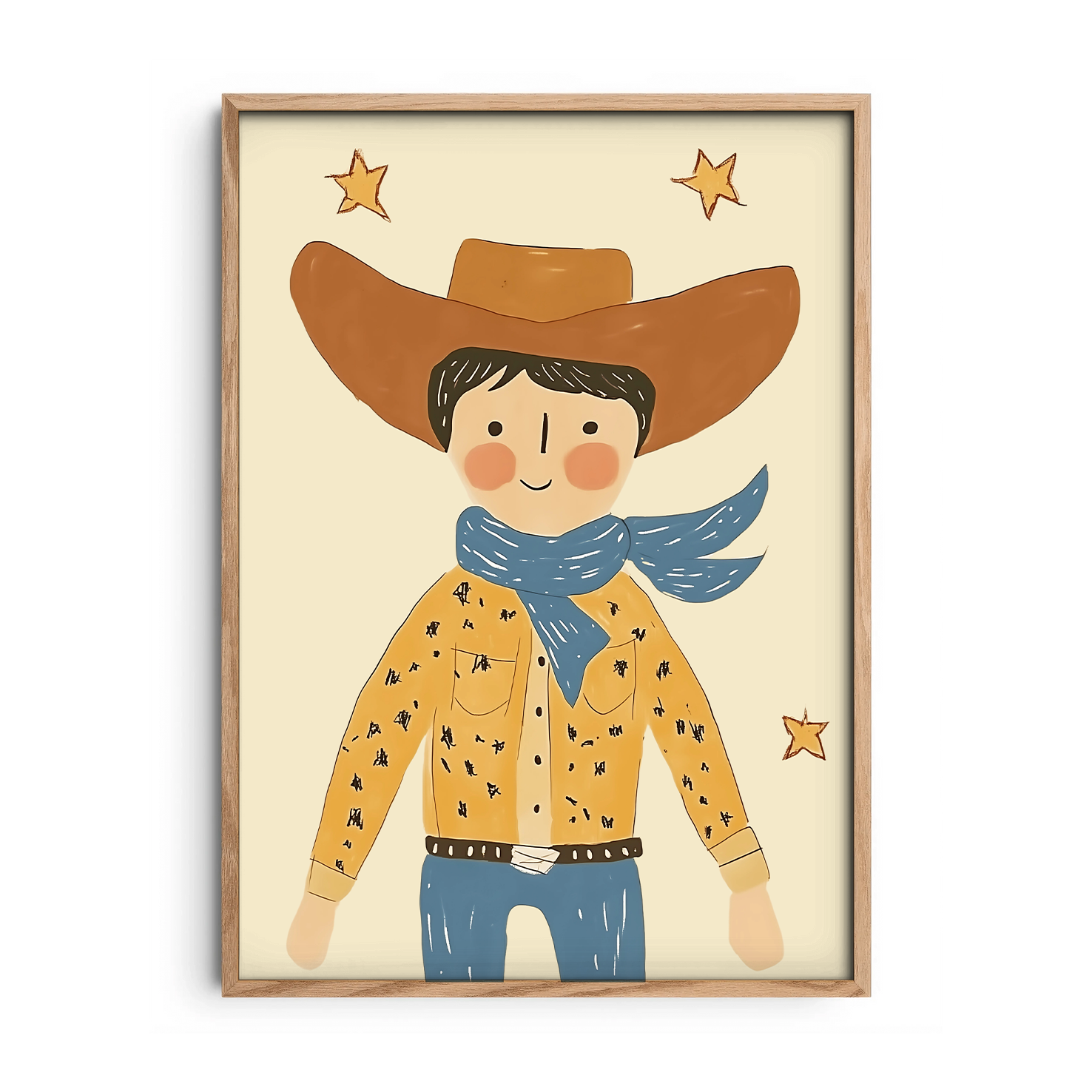 Little Cowboy Star — Premium Framed Wall Art by Art Edges