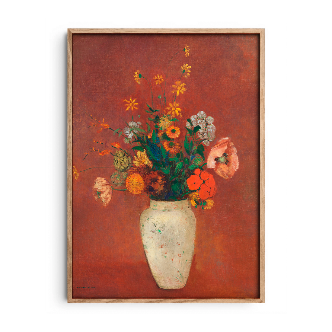 Odilon Redon Flowers in a Chinese Vase — Premium Framed Wall Art by Art Edges