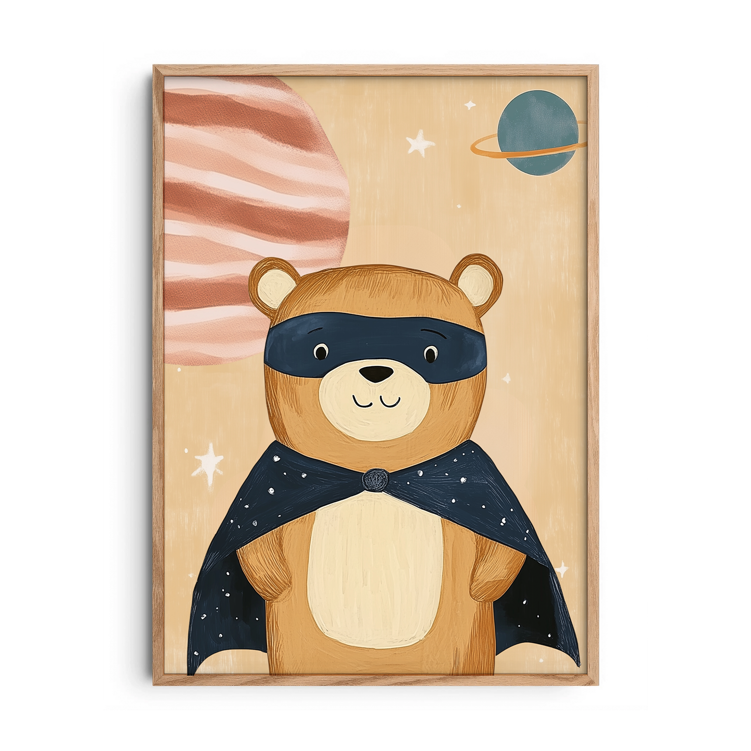 Super Bear Astronaut — Premium Framed Wall Art by Art Edges