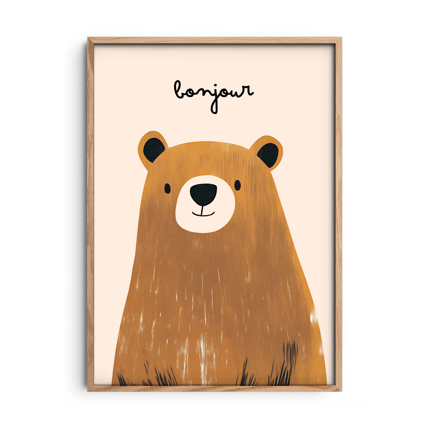 Bonjour Bear — Premium Framed Wall Art by Art Edges
