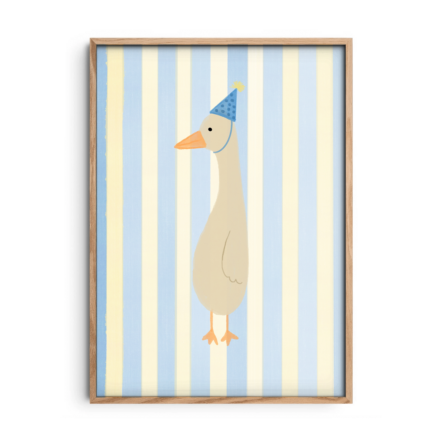 Party Goose Striped — Premium Framed Wall Art by Art Edges