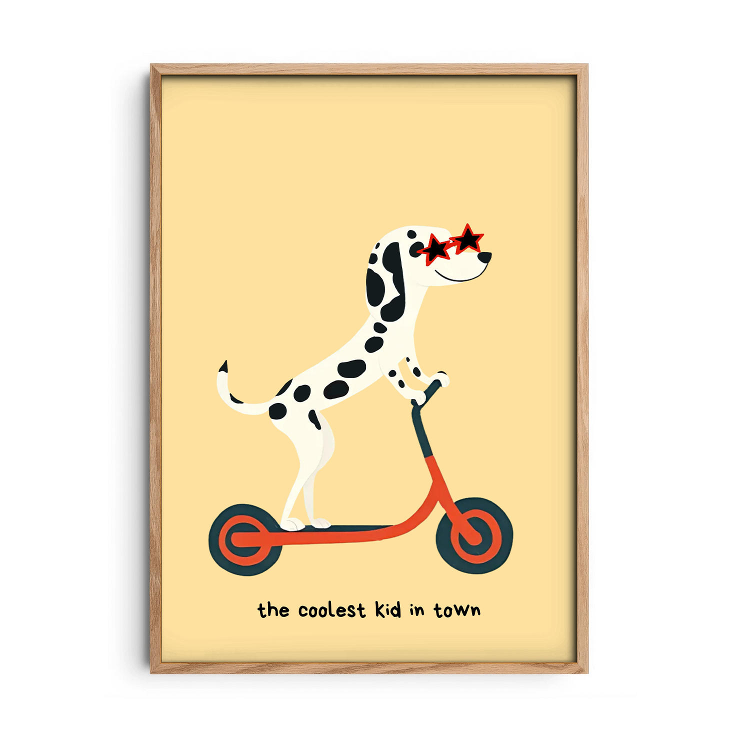 Dog Scooter — Premium Framed Wall Art by Art Edges
