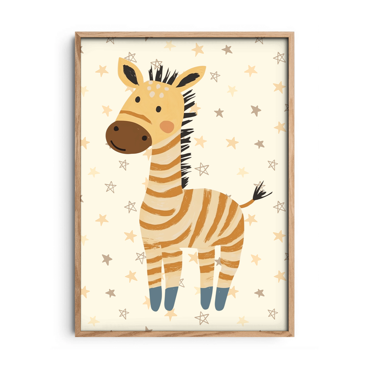 Cute Starry Giraffe — Premium Framed Wall Art by Art Edges
