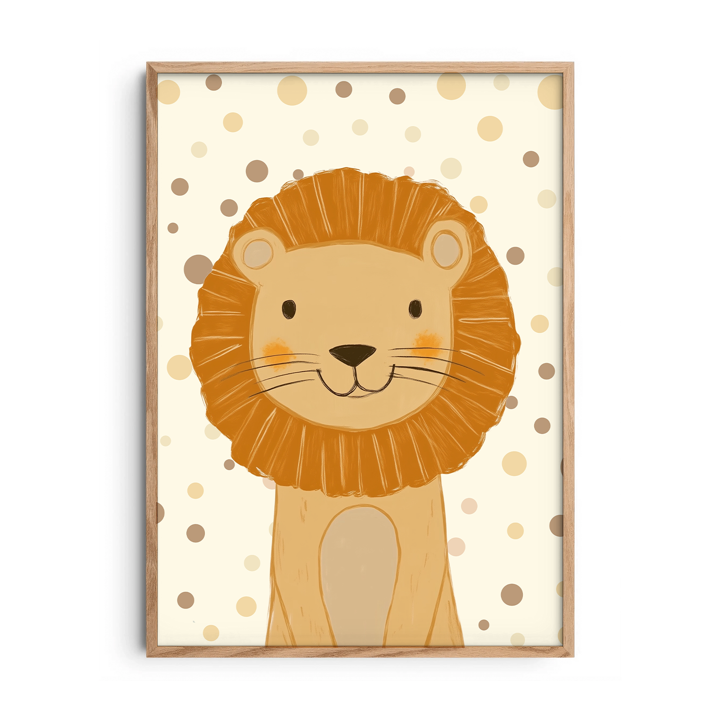 Cute Little Lion — Premium Framed Wall Art by Art Edges