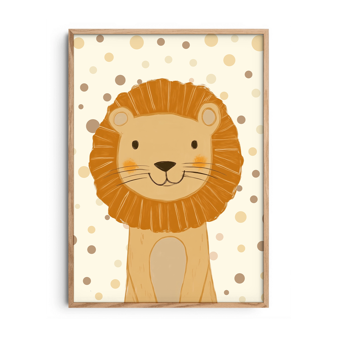 Cute Little Lion — Premium Framed Wall Art by Art Edges