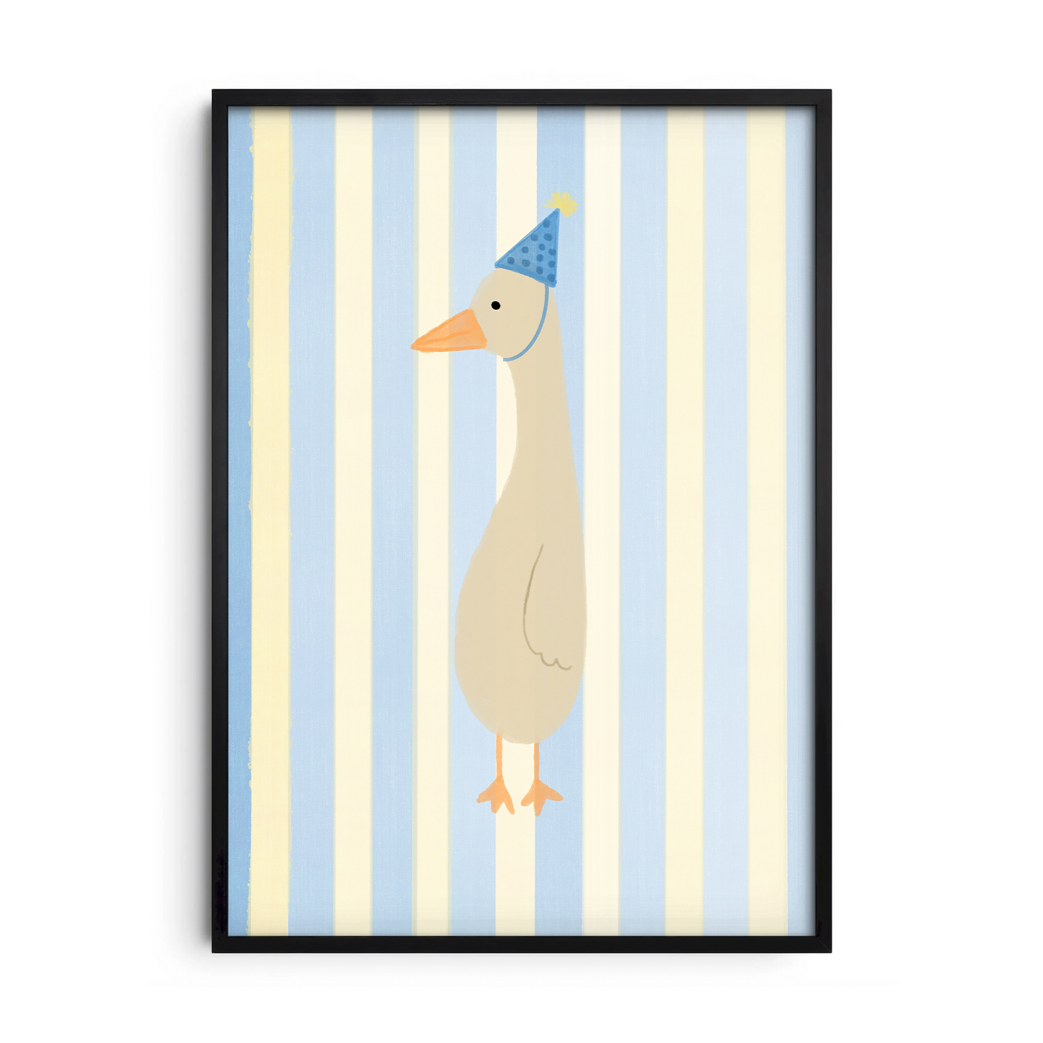 Party Goose Striped — Premium Framed Wall Art by Art Edges