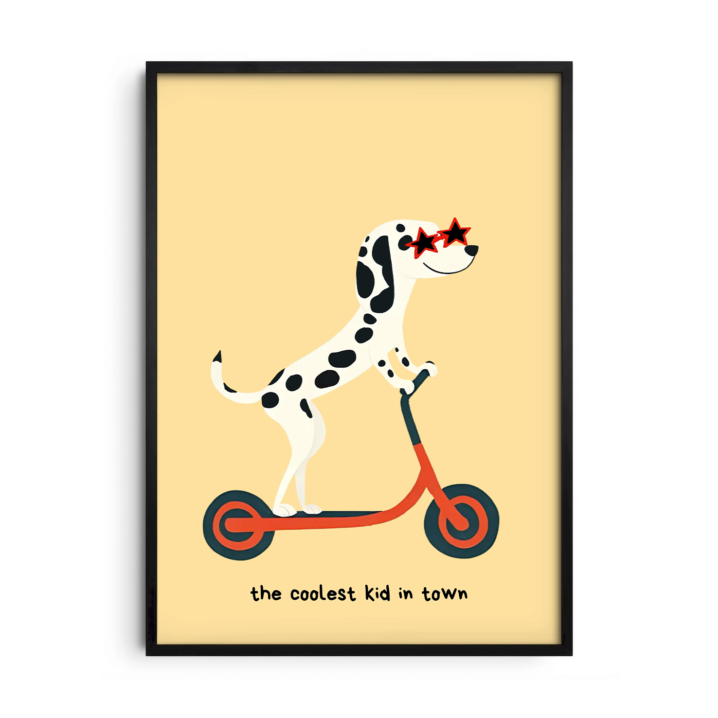 Dog Scooter — Premium Framed Wall Art by Art Edges