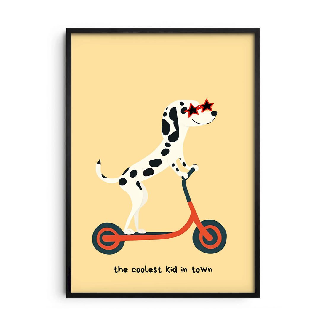 Dog Scooter — Premium Framed Wall Art by Art Edges