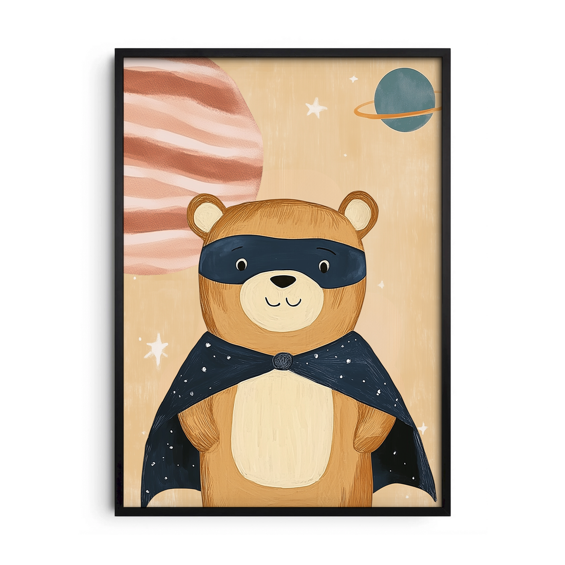 Super Bear Astronaut — Premium Framed Wall Art by Art Edges