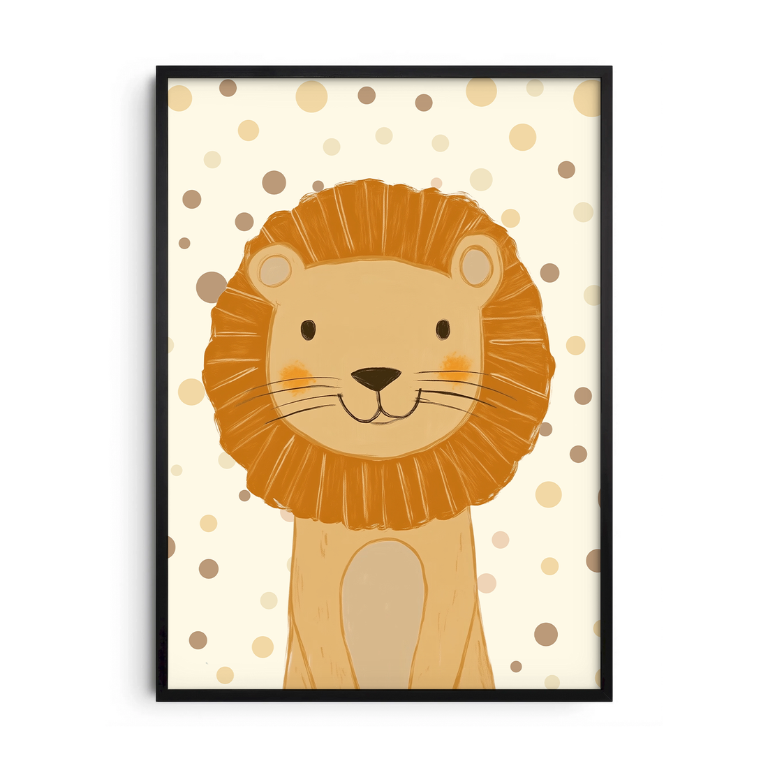 Cute Little Lion — Premium Framed Wall Art by Art Edges
