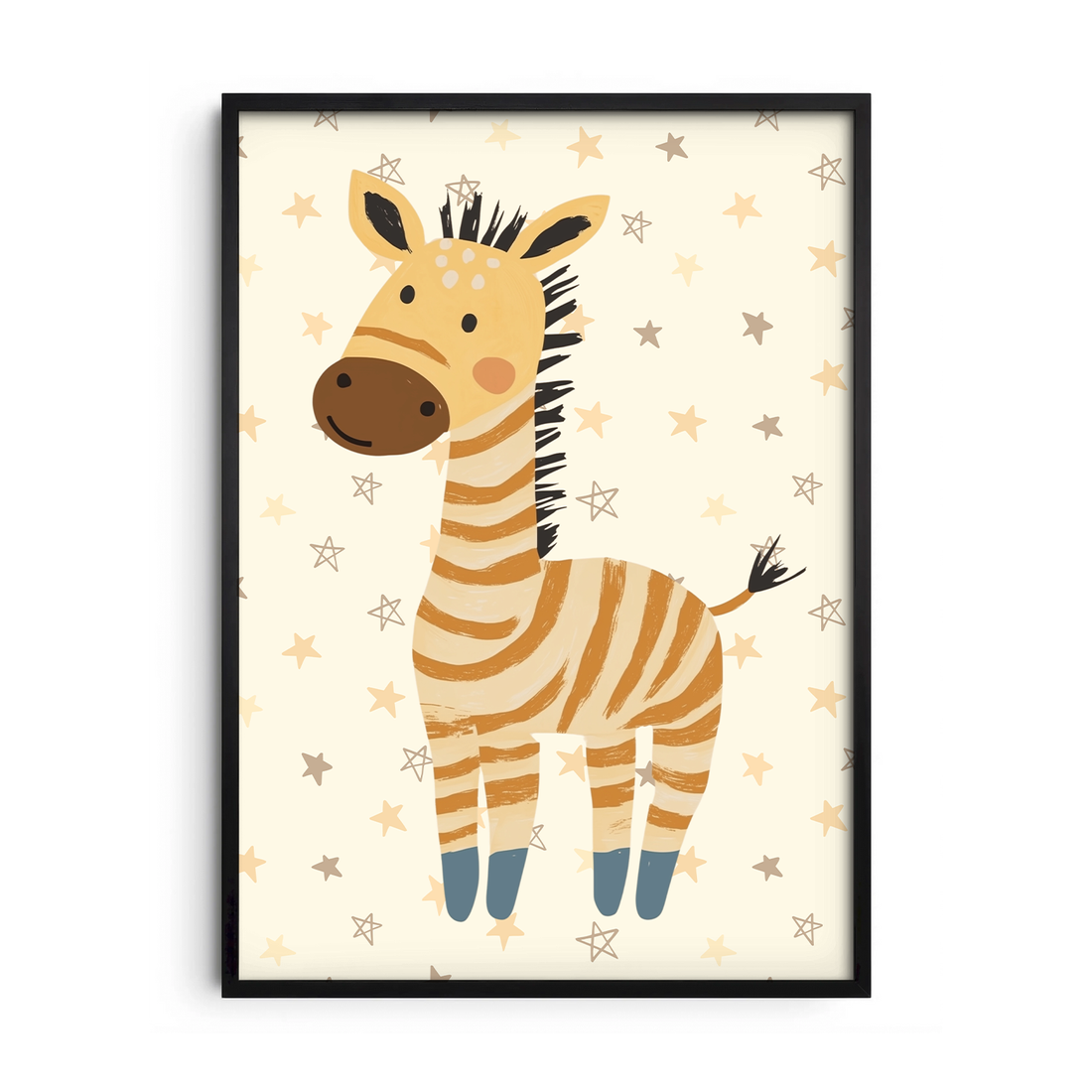 Cute Starry Giraffe — Premium Framed Wall Art by Art Edges