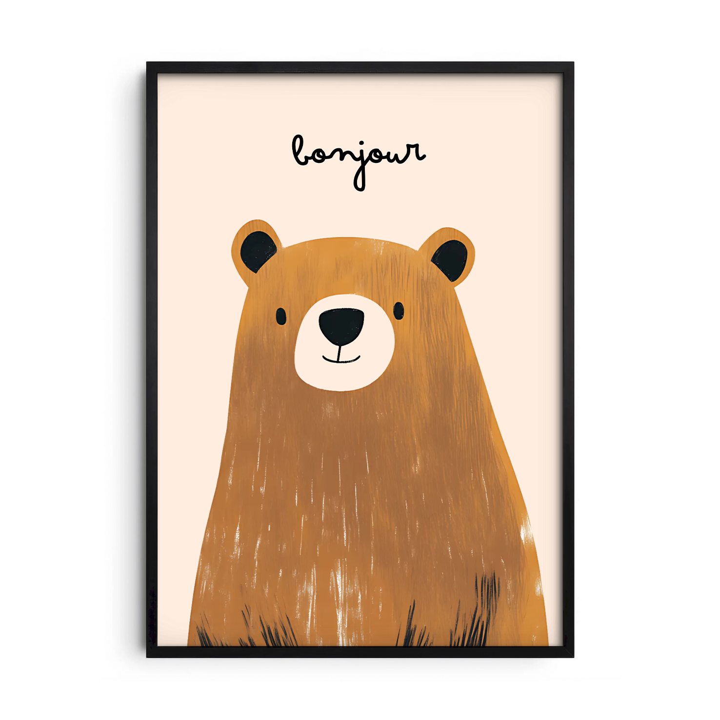 Bonjour Bear — Premium Framed Wall Art by Art Edges