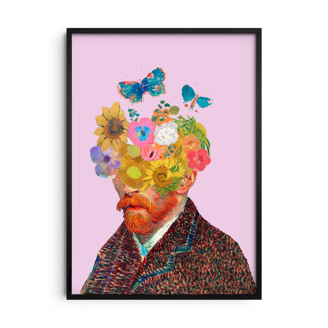Van Gogh Floral Portrait — Premium Framed Wall Art by Art Edges