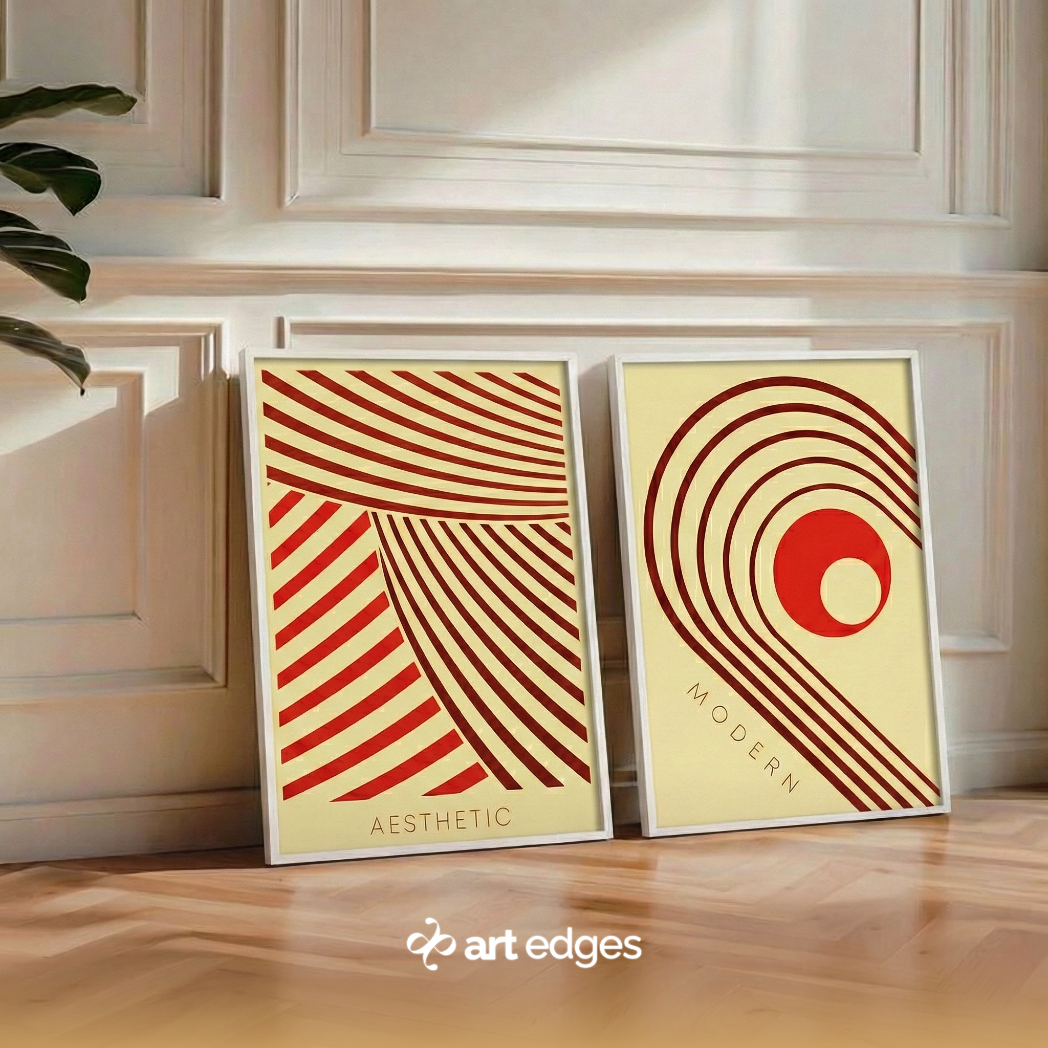 Arches, Sun & Geometric Shapes — Premium Framed Wall Art by Art Edges