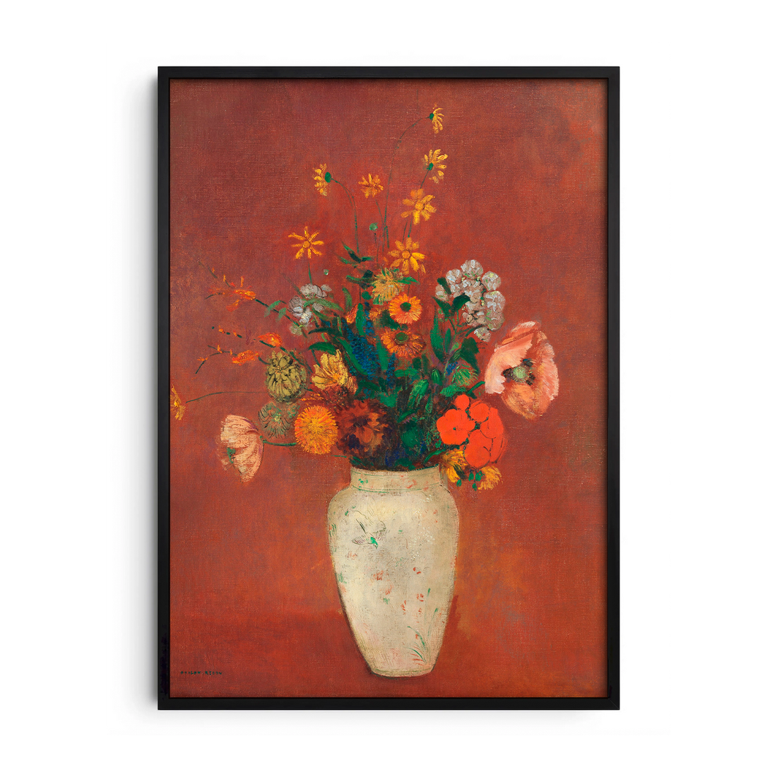 Odilon Redon Flowers in a Chinese Vase — Premium Framed Wall Art by Art Edges