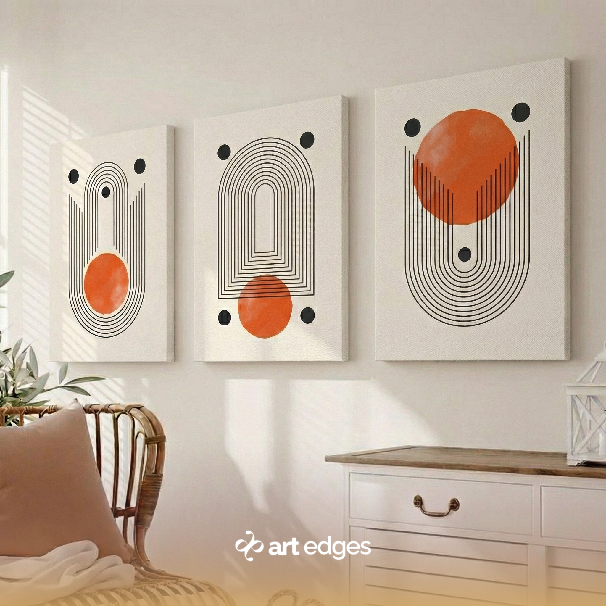 Century Modern Boho Wall Art — Premium Framed Wall Art by Art Edges