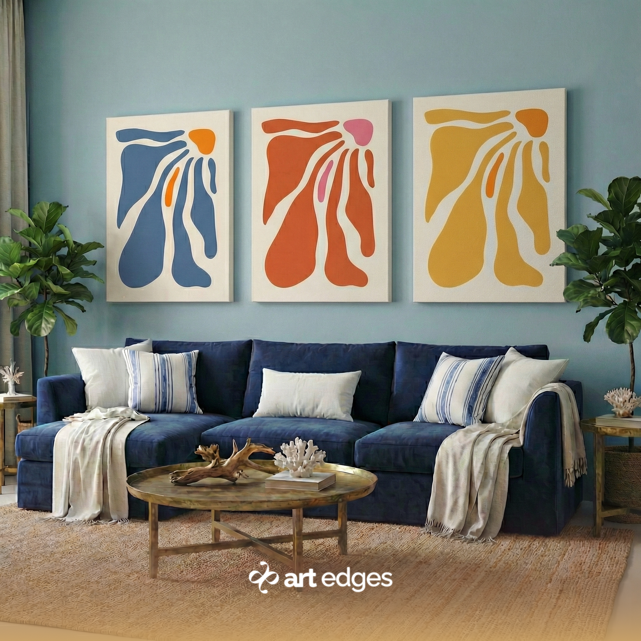 Aesthetic & Modern Geometric Lines — Premium Framed Wall Art by Art Edges