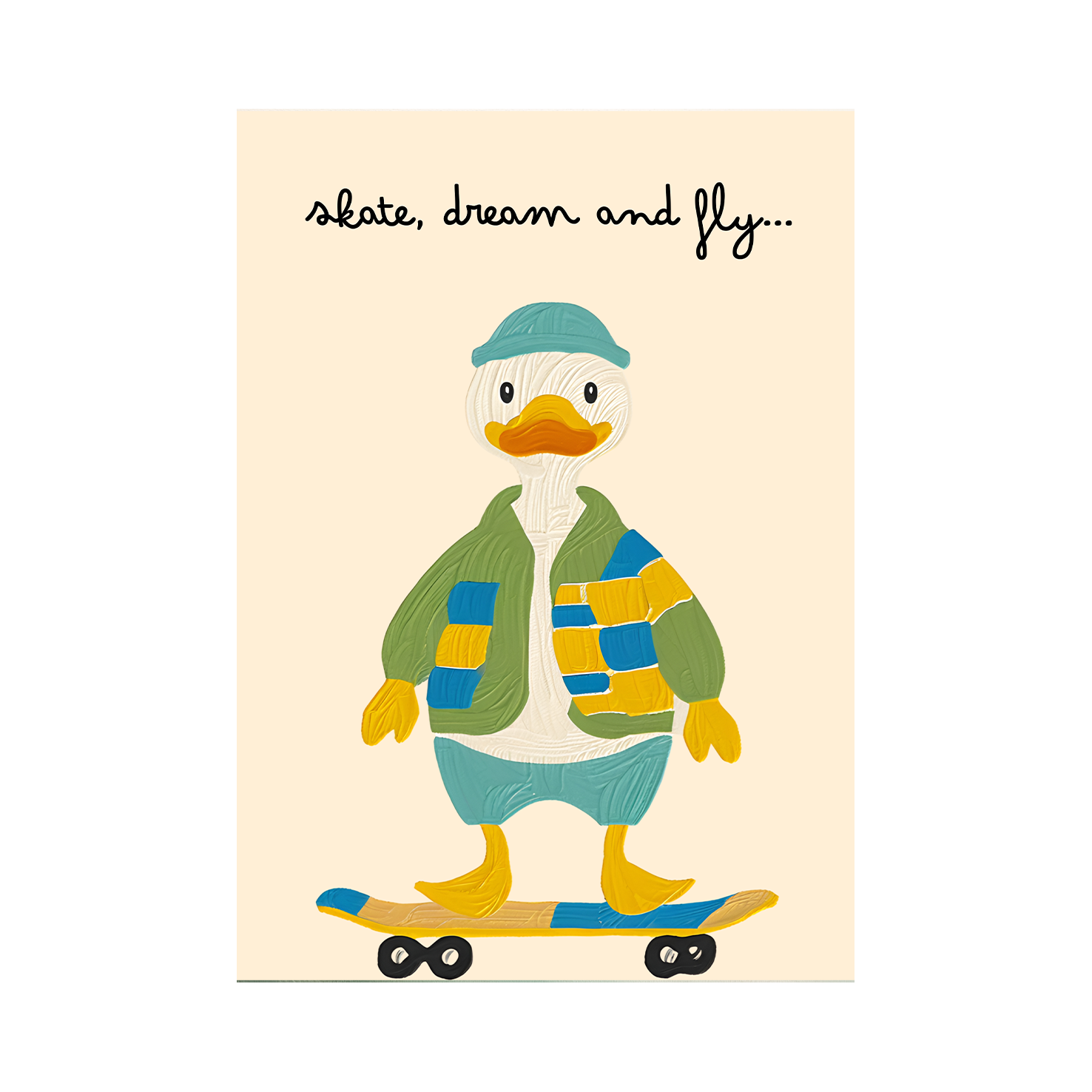 Skater Duck — Premium Framed Wall Art by Art Edges