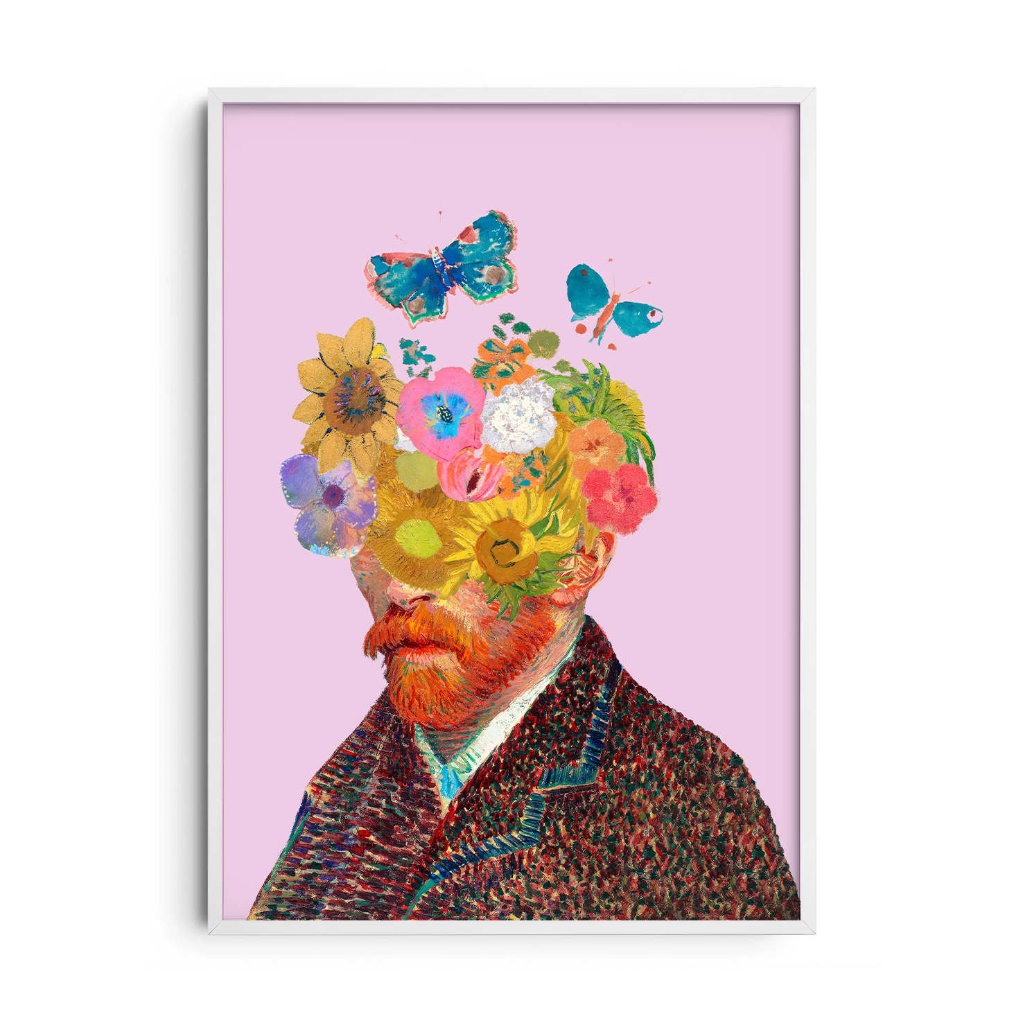 Van Gogh Floral Portrait — Premium Framed Wall Art by Art Edges