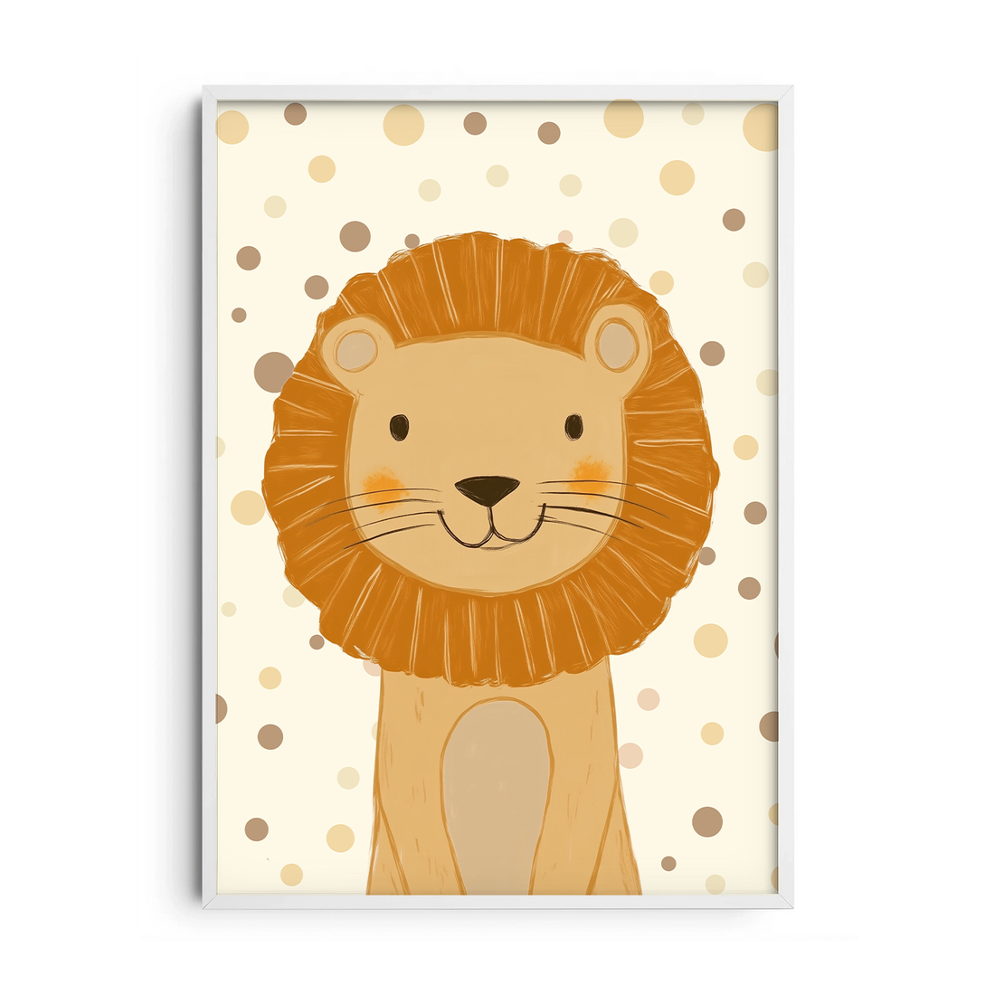 Cute Little Lion — Premium Framed Wall Art by Art Edges