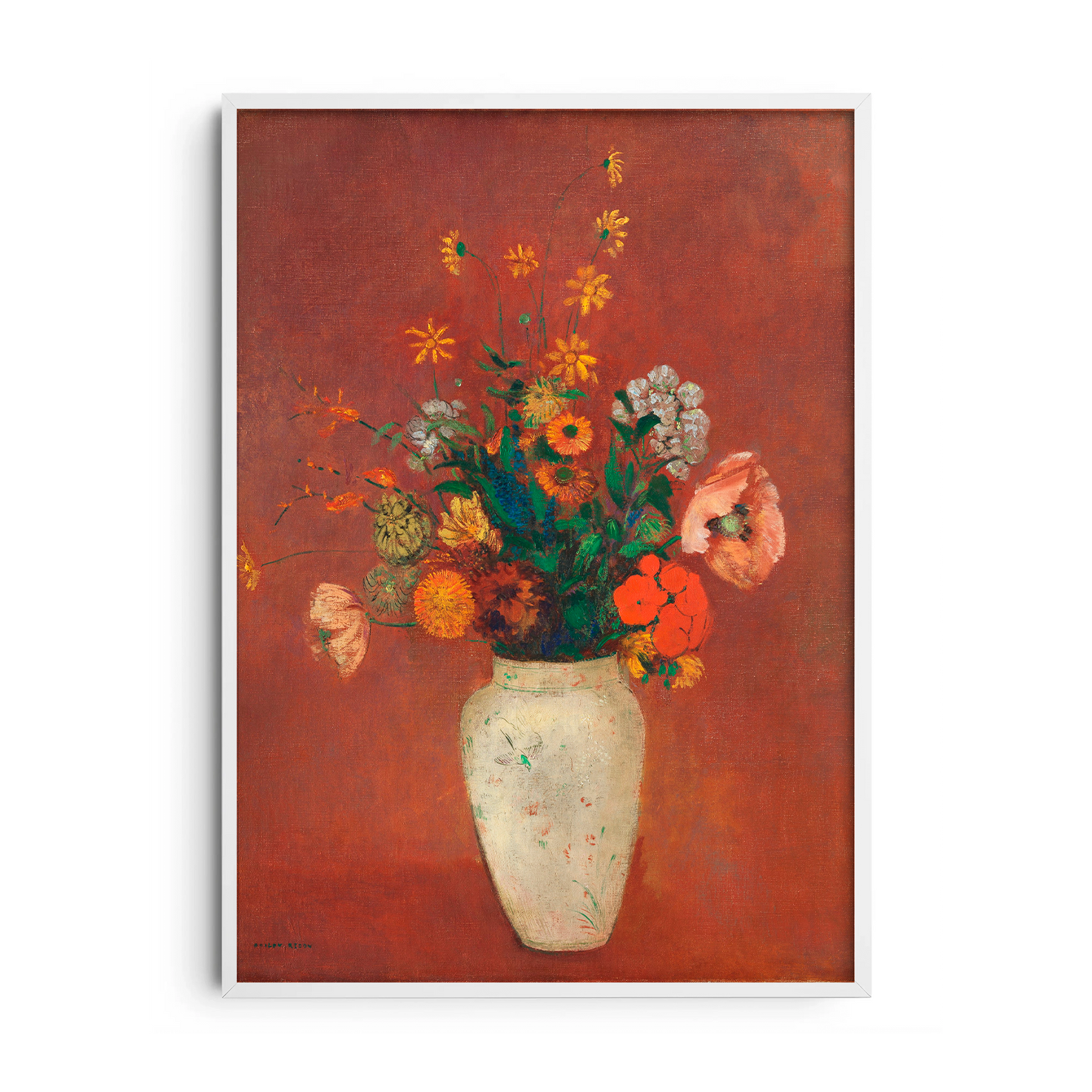 Odilon Redon Flowers in a Chinese Vase — Premium Framed Wall Art by Art Edges