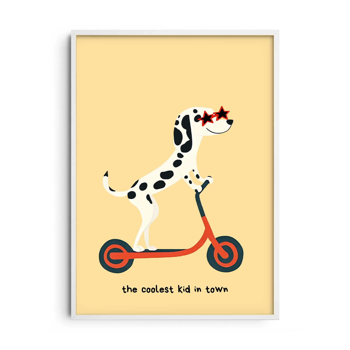 Dog Scooter — Premium Framed Wall Art by Art Edges