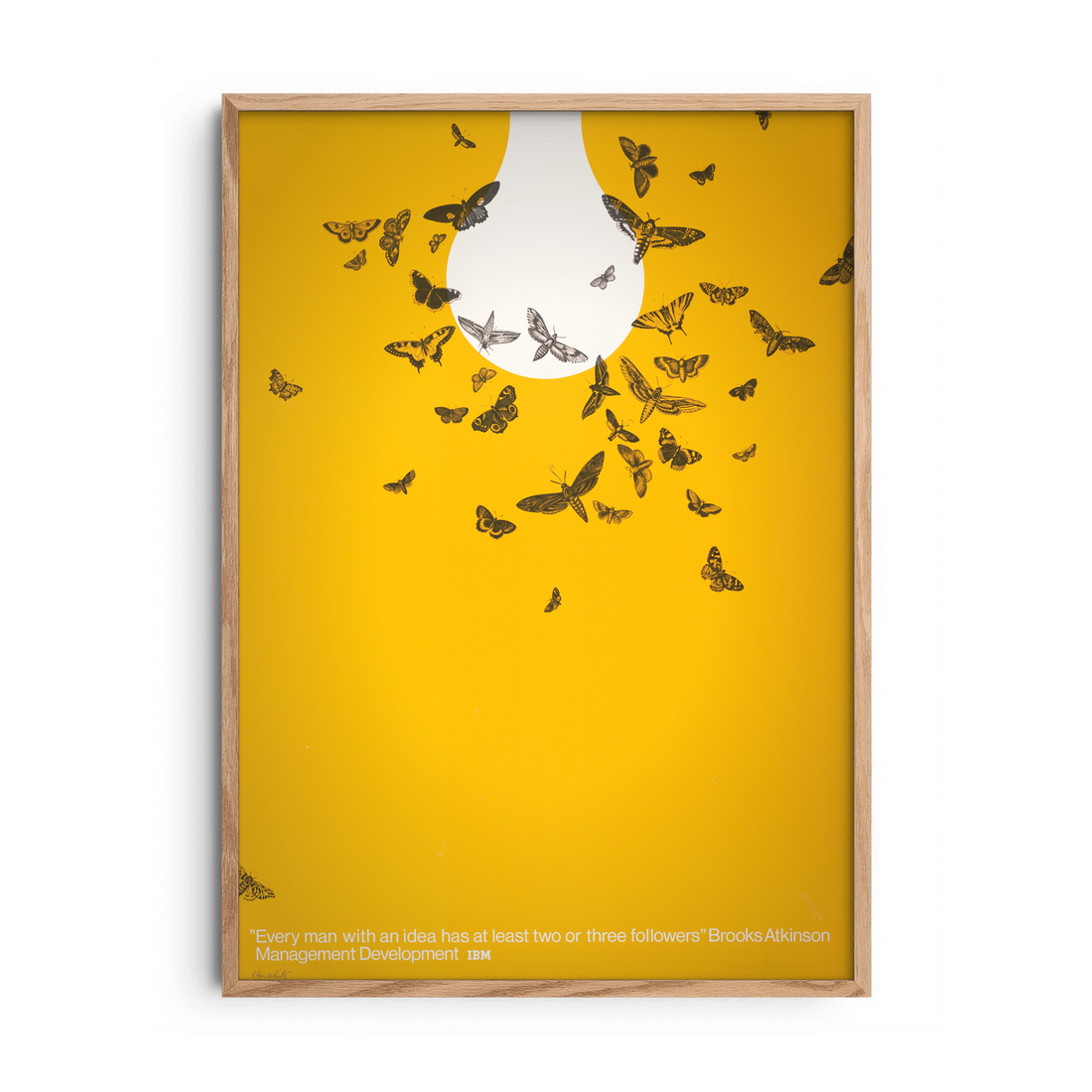 Golden Flight of Butterflies — Premium Framed Wall Art by Art Edges