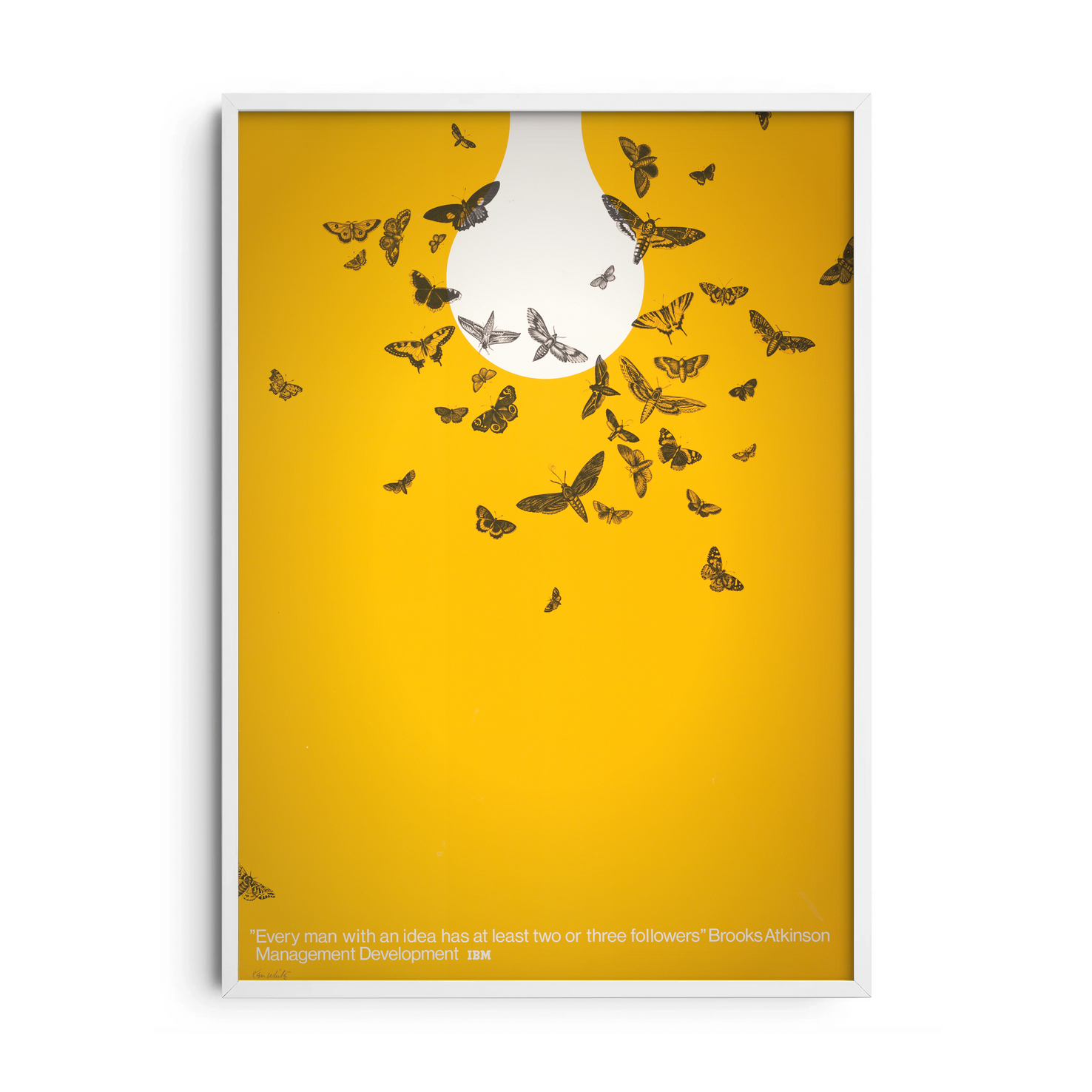Golden Flight of Butterflies — Premium Framed Wall Art by Art Edges