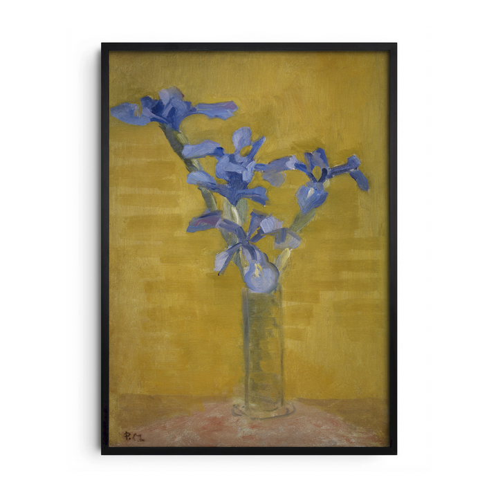 Blue Irises in a Vase