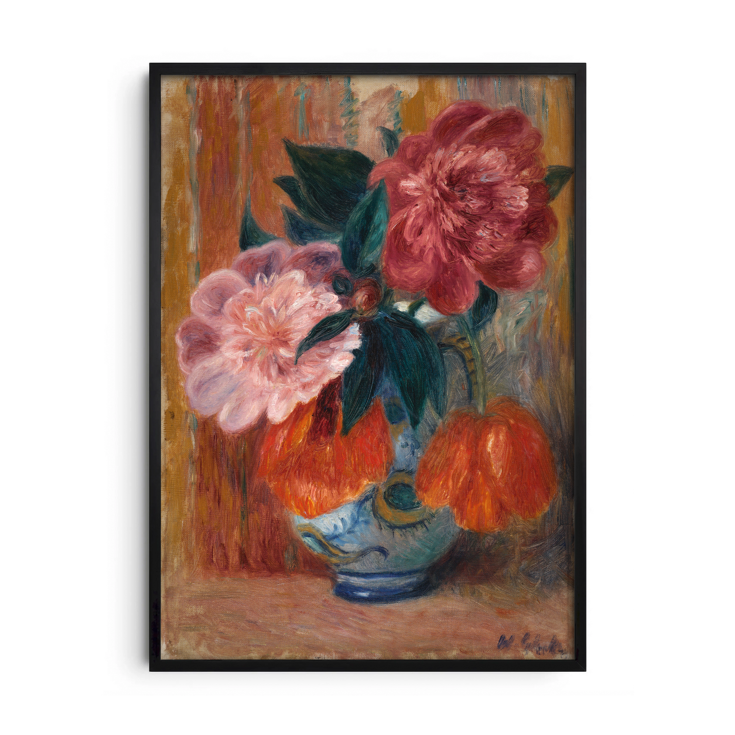 Pink Peonies Bouquet — Premium Framed Wall Art by Art Edges