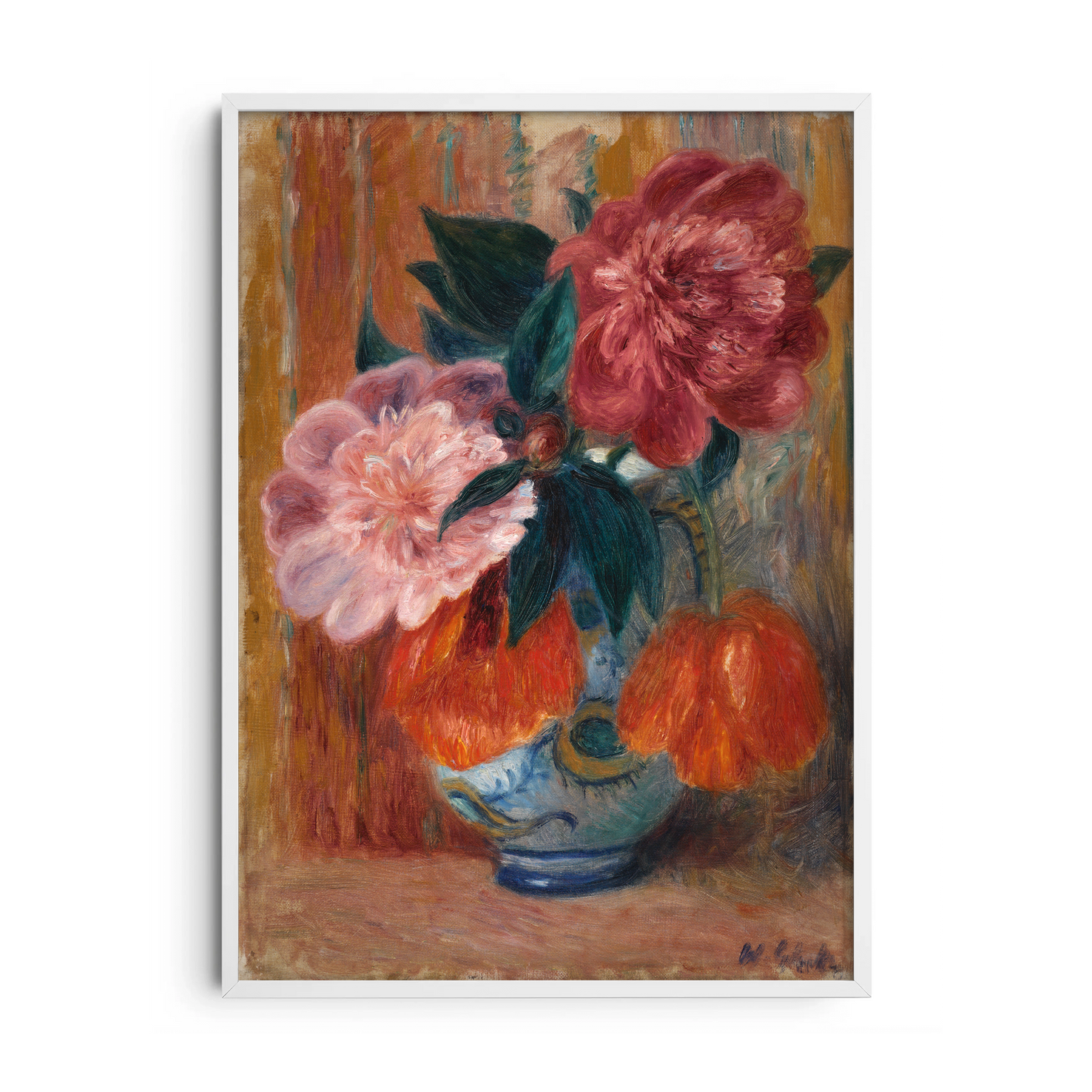 Pink Peonies Bouquet — Premium Framed Wall Art by Art Edges