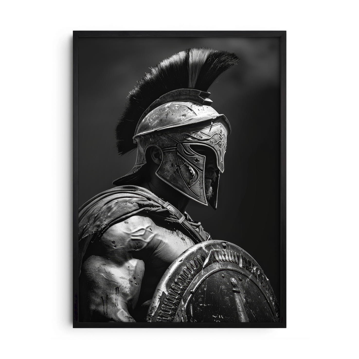Spartan Warrior Helmet — Premium Framed Wall Art by Art Edges