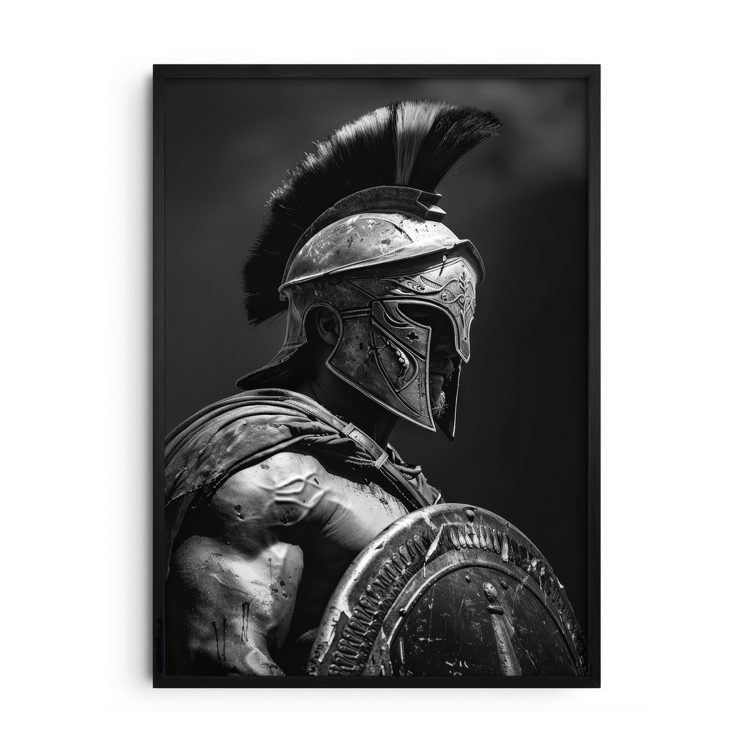 Spartan Warrior Helmet — Premium Framed Wall Art by Art Edges