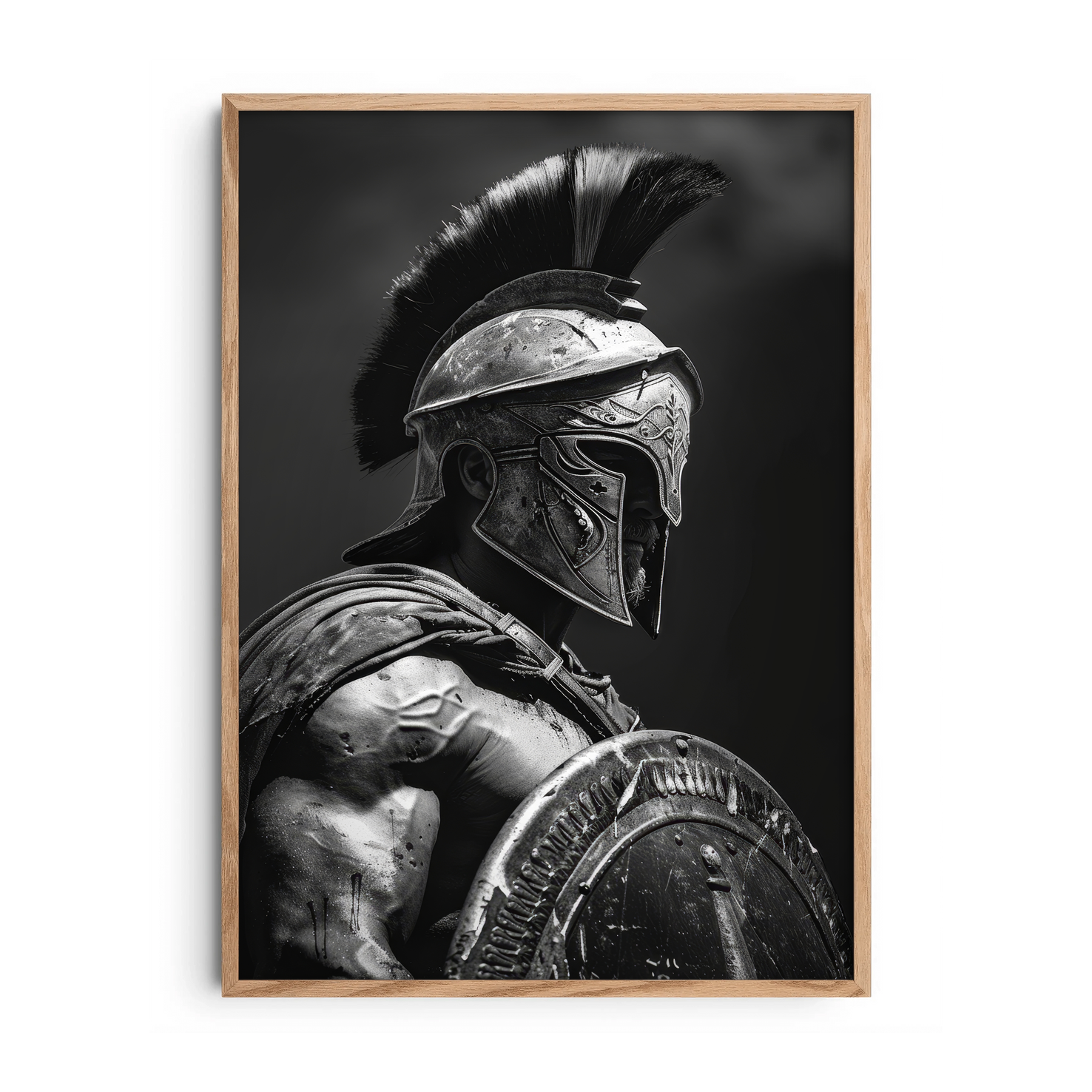 Spartan Warrior Helmet — Premium Framed Wall Art by Art Edges