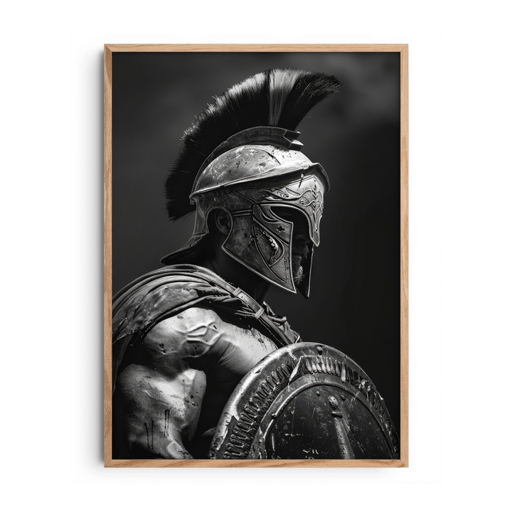 Spartan Warrior Helmet — Premium Framed Wall Art by Art Edges