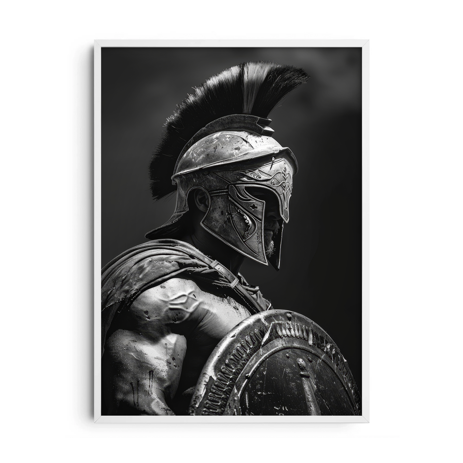Spartan Warrior Helmet — Premium Framed Wall Art by Art Edges