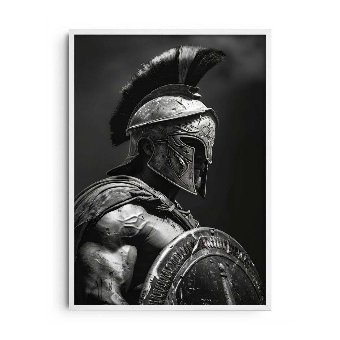 Spartan Warrior Helmet — Premium Framed Wall Art by Art Edges
