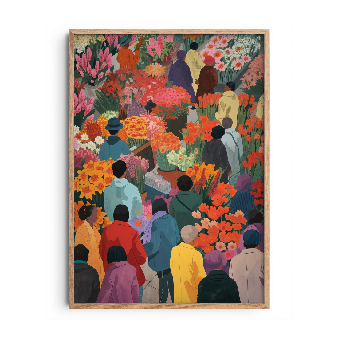 Vibrant Flower Garden — Premium Framed Wall Art by Art Edges