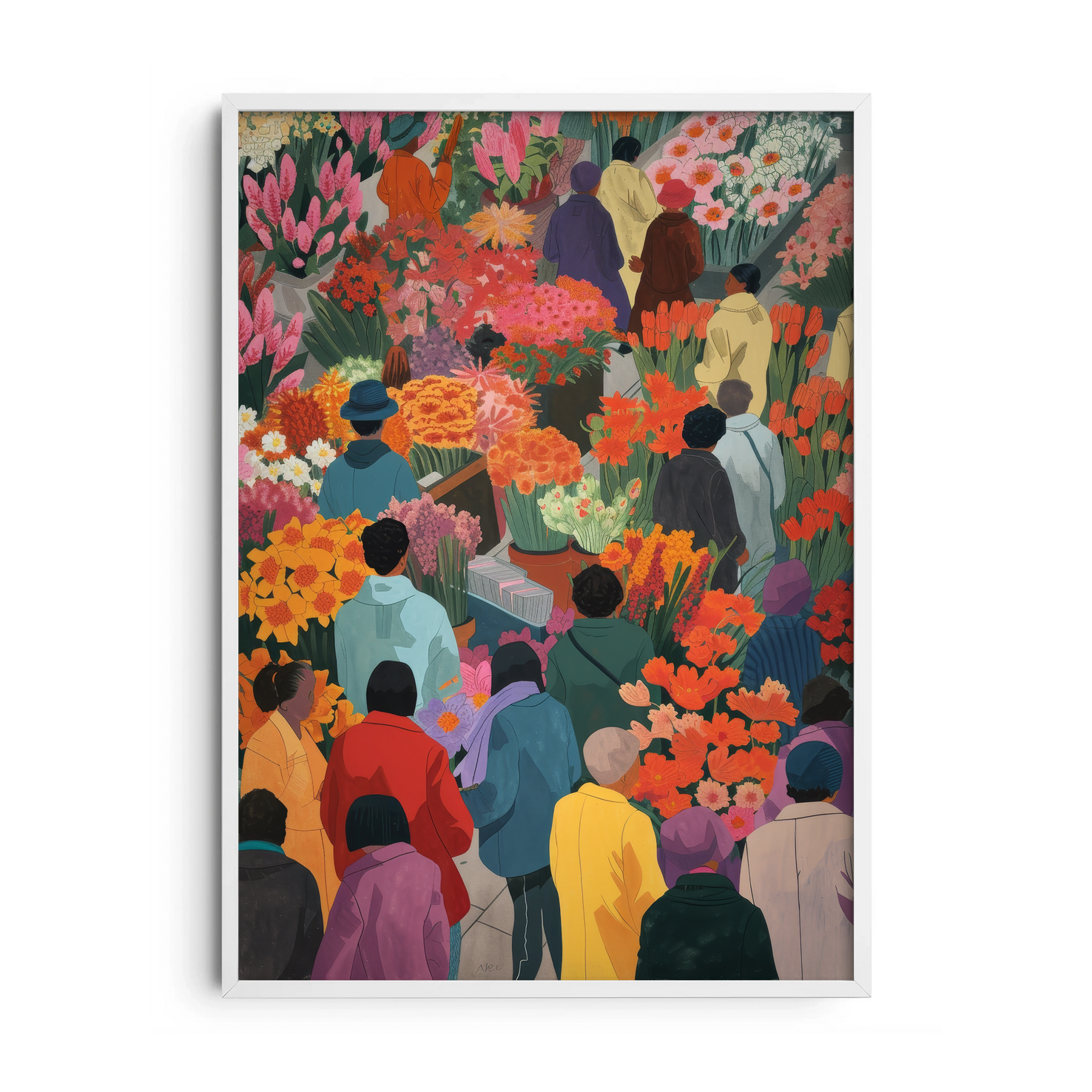 Vibrant Flower Garden — Premium Framed Wall Art by Art Edges
